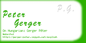 peter gerger business card